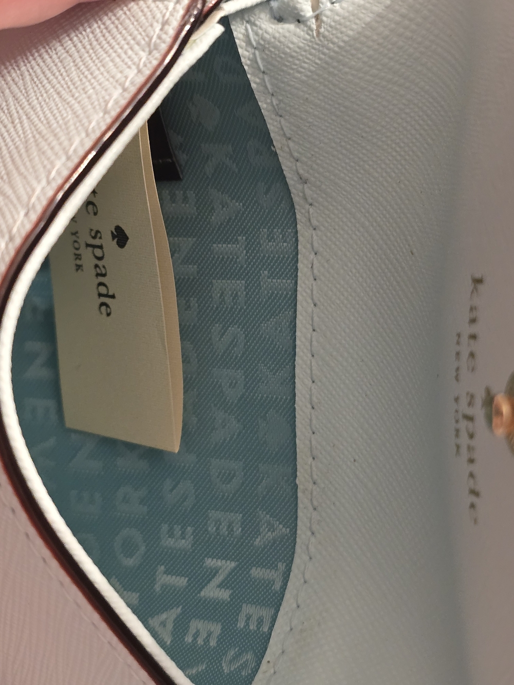Kate Spade New York Light Blue Saffiano Leather Wallet - Picture 6 of 10